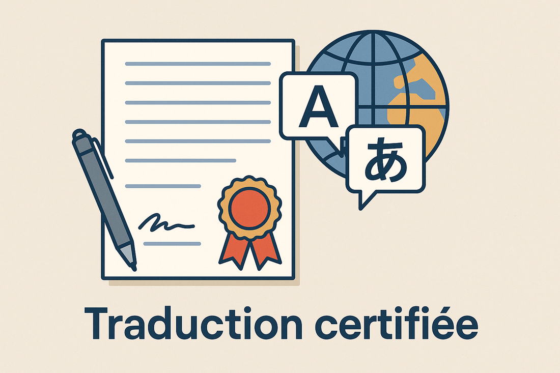 Traducteur agréé réalisant une traduction certifiée officielle pour démarches administratives – DocuTrad