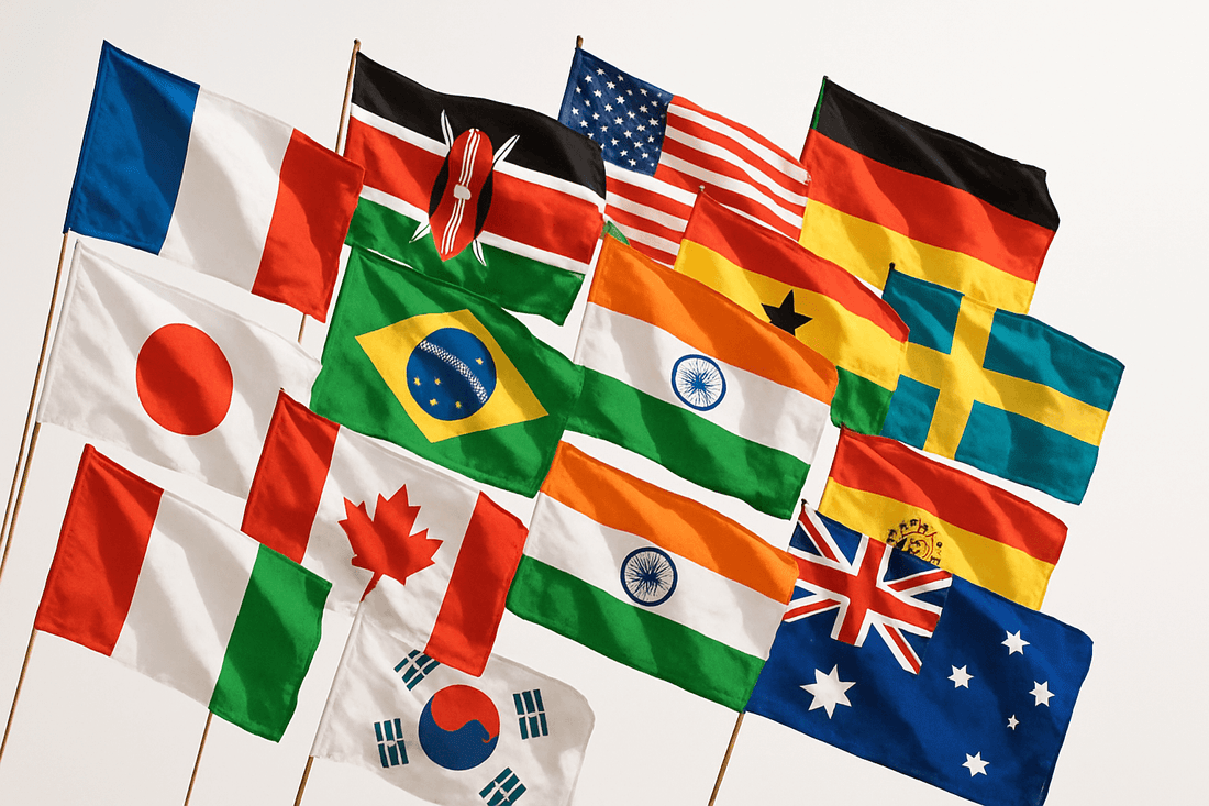 Passeports de différentes nationalités sur un bureau de traduction officielle – DocuTrad