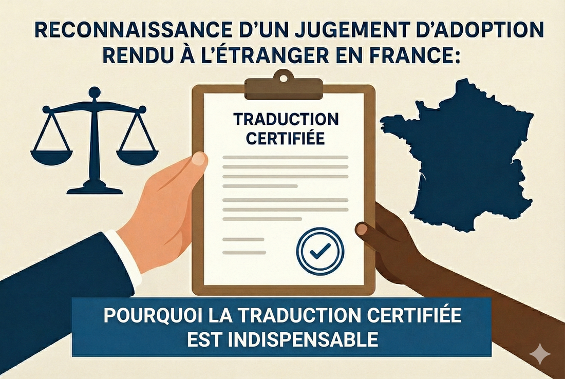 Reconnaissance d’un jugement d’adoption rendu à l’étranger en France : pourquoi la traduction certifiée est indispensable