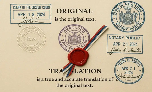 Exemple de traduction assermentée avec cachet officiel et mention certifiée – DocuTrad
