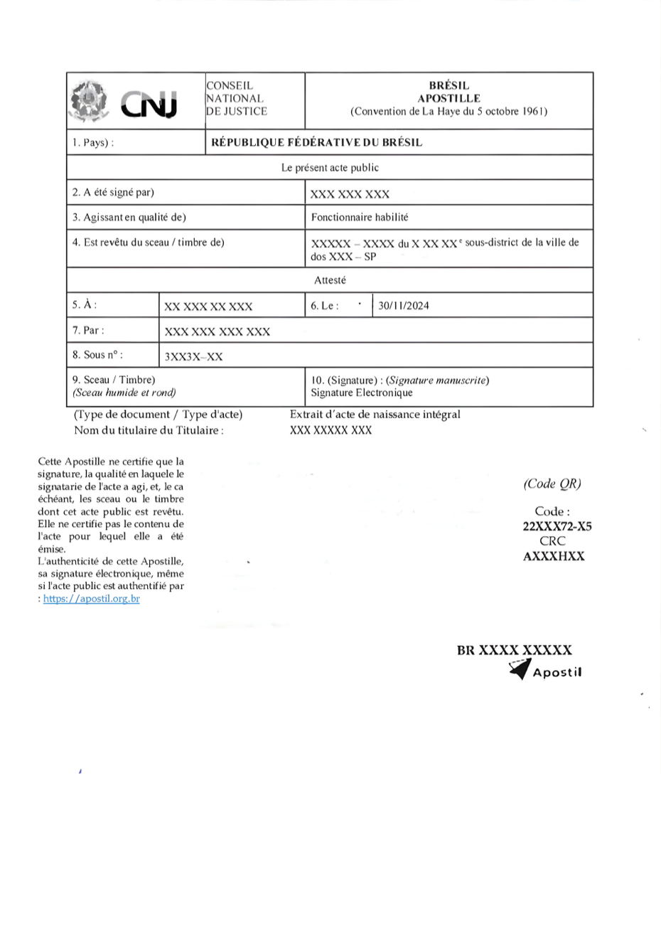 Apostille conforme à la Convention de La Haye – DocuTrad