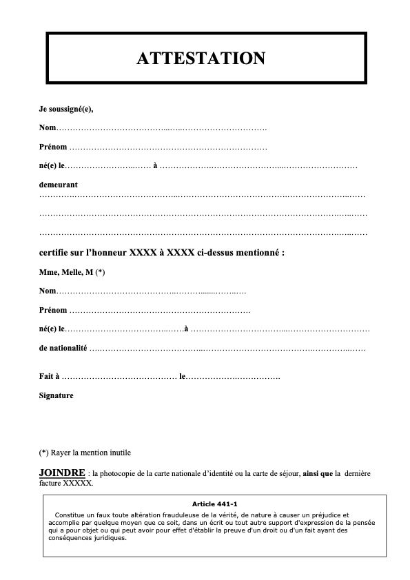 Traduction assermentée d’attestation reconnue en France et à l’étranger – DocuTrad