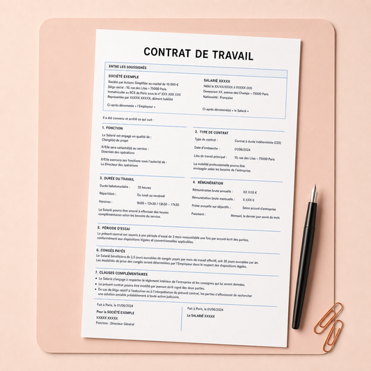 Contrat de travail pour traduction assermentée – DocuTrad