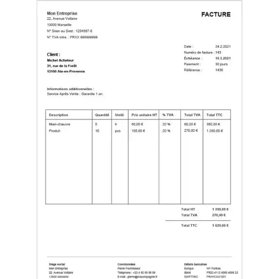 Traduction assermentée de facture reconnue en France et à l’étranger – DocuTrad