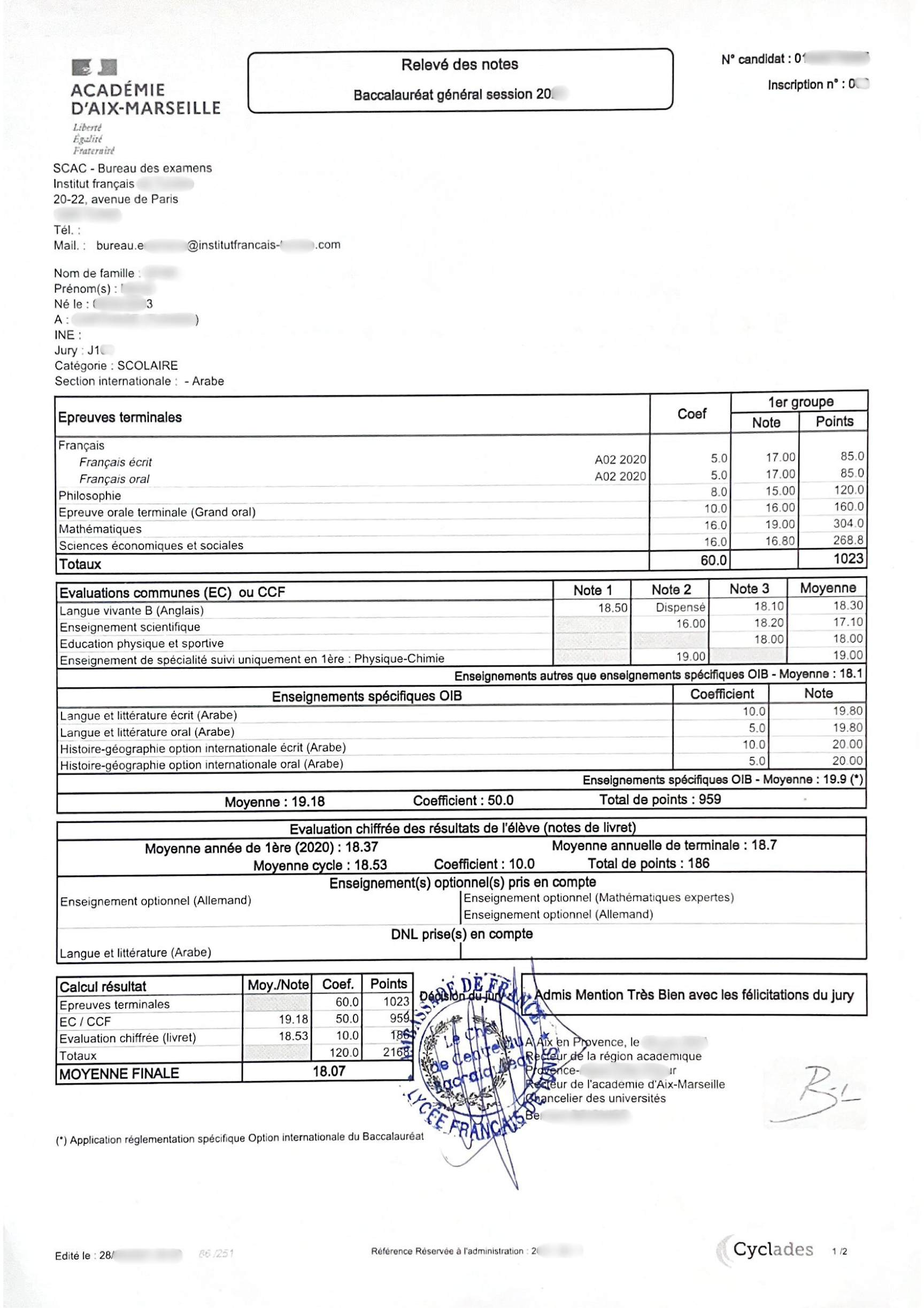 traduction assermentée relevé de notes officielle reconnue en France et à l’étranger – DocuTrad